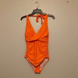 Orange one piece swimsuit size  M